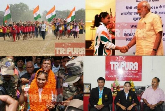 Rio Olympics (Aug 5 - 21) Friday inauguration:Amidst skeleton Sports structures, CPI-M corruption, Tripura Girl made her way to Olympics:State Govt barely played any roles, even failed to announce cash rewards after massive success in Commonwealth game